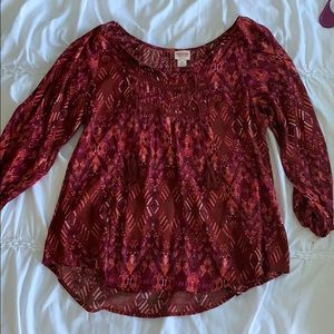 Red Mossimo Blouse
